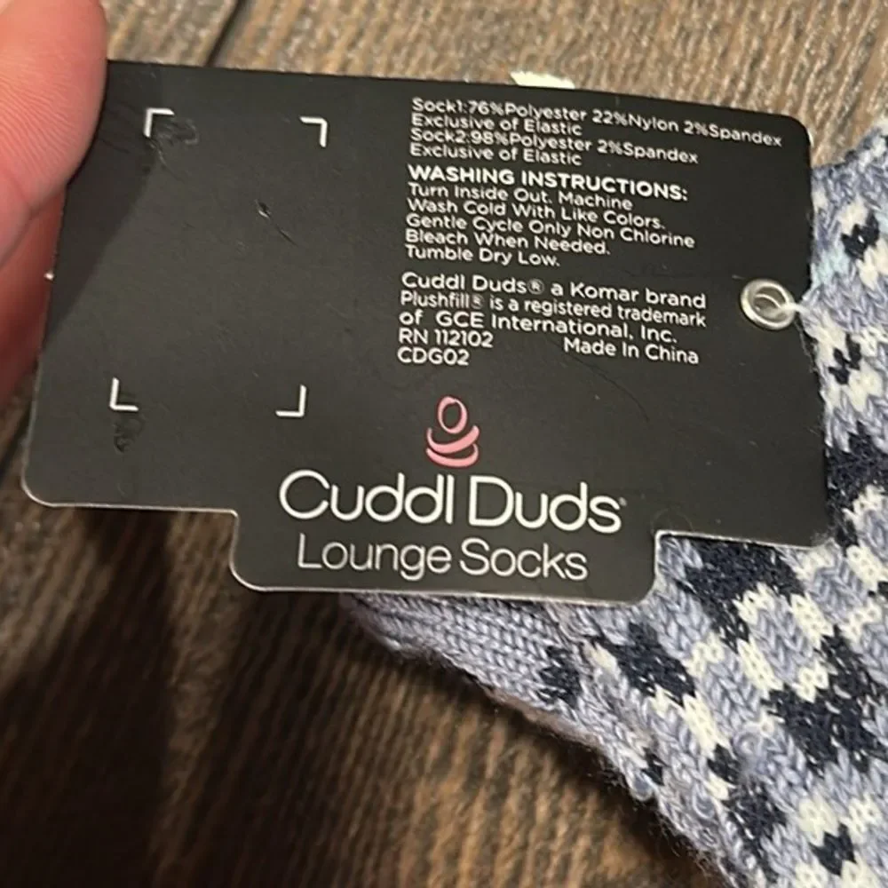 Cuddl Duds Girls Plushfill 2-Pack Fair Isle Boot Socks NEW